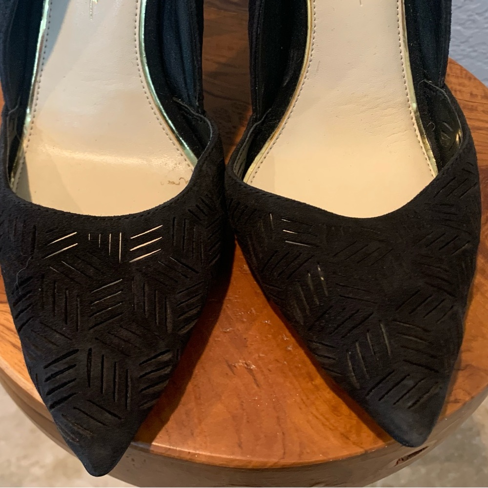 Jessica Simpson pointed black suede heels